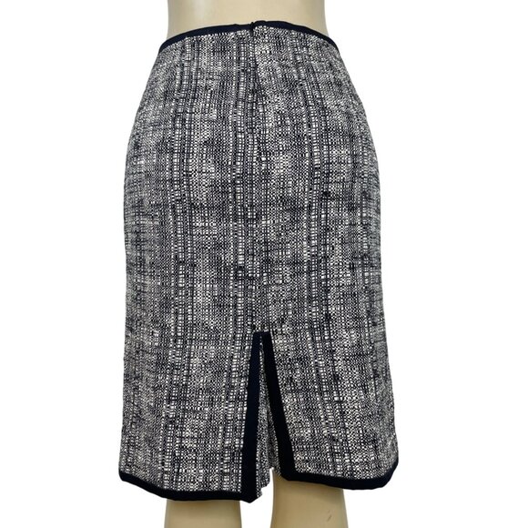 Talbots Black & White Tweed Two-Piece Suit With Skirt & Button-Up Jacket Sz 8 - Picture 9 of 13